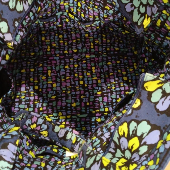 Vera Bradley Blue and Yellow Quilted Travel Bag - Picture 2 of 2
